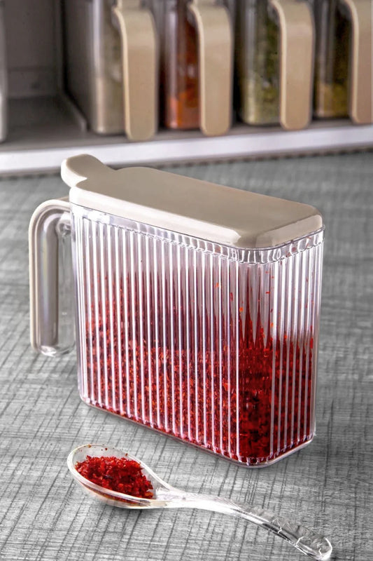 12 Pièces Ensemble de Bocaux à Épices Autocollants avec Support, Couvercles et Cuillères