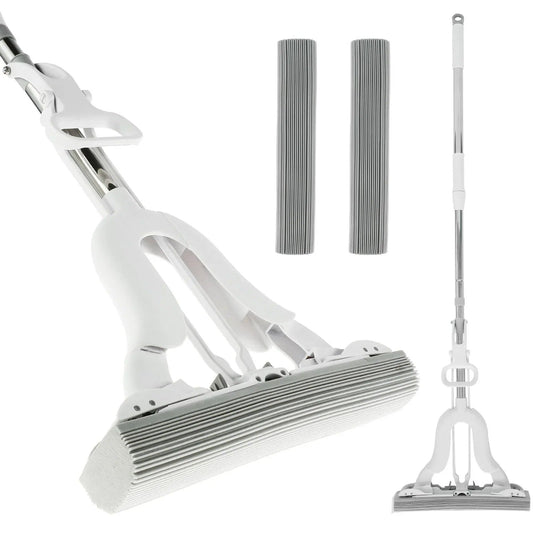 Mop Pliable – Sans Lavage à la Main & Ultra-Absorbant (2 éponges)