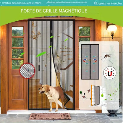 Moustiquaire de porte magnétique fermeture automatique