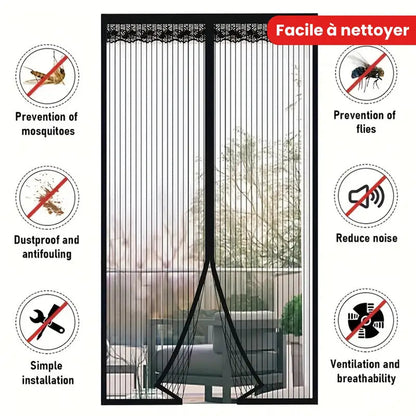 Moustiquaire de porte magnétique fermeture automatique