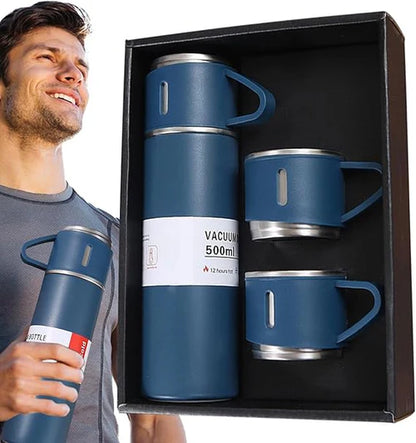 Bouteille isotherme sous vide Thermo 500 ml en acier inoxydable avec tasse