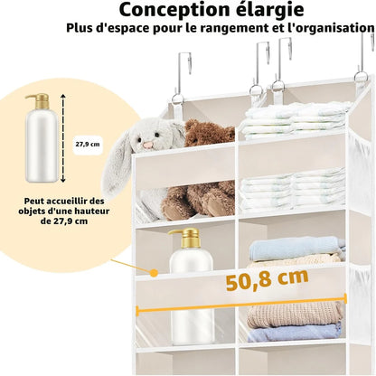 Organiseur de porte 5 niveaux 10 compartiments extra larges