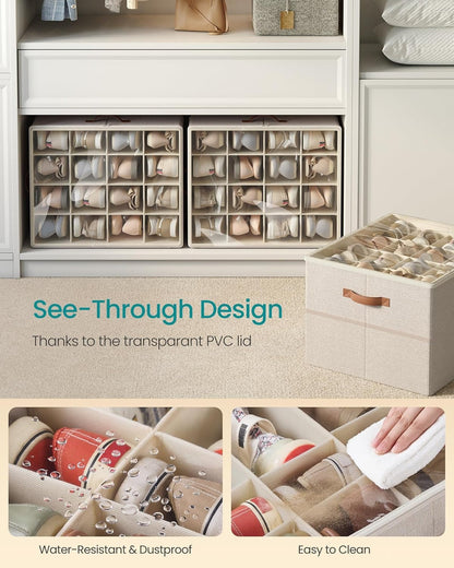 Organiseur à Chaussures Pliable avec Fenêtre Transparente, Poches Filet & Poignée