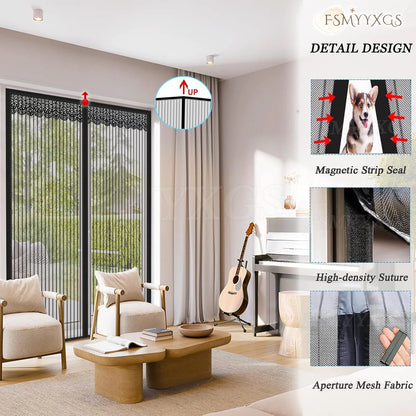 Moustiquaire de porte magnétique fermeture automatique