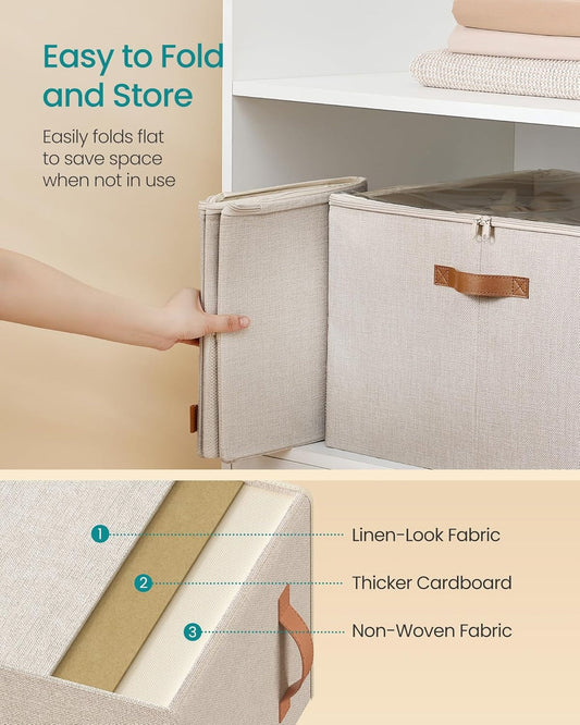 Organiseur à Chaussures Pliable avec Fenêtre Transparente, Poches Filet & Poignée