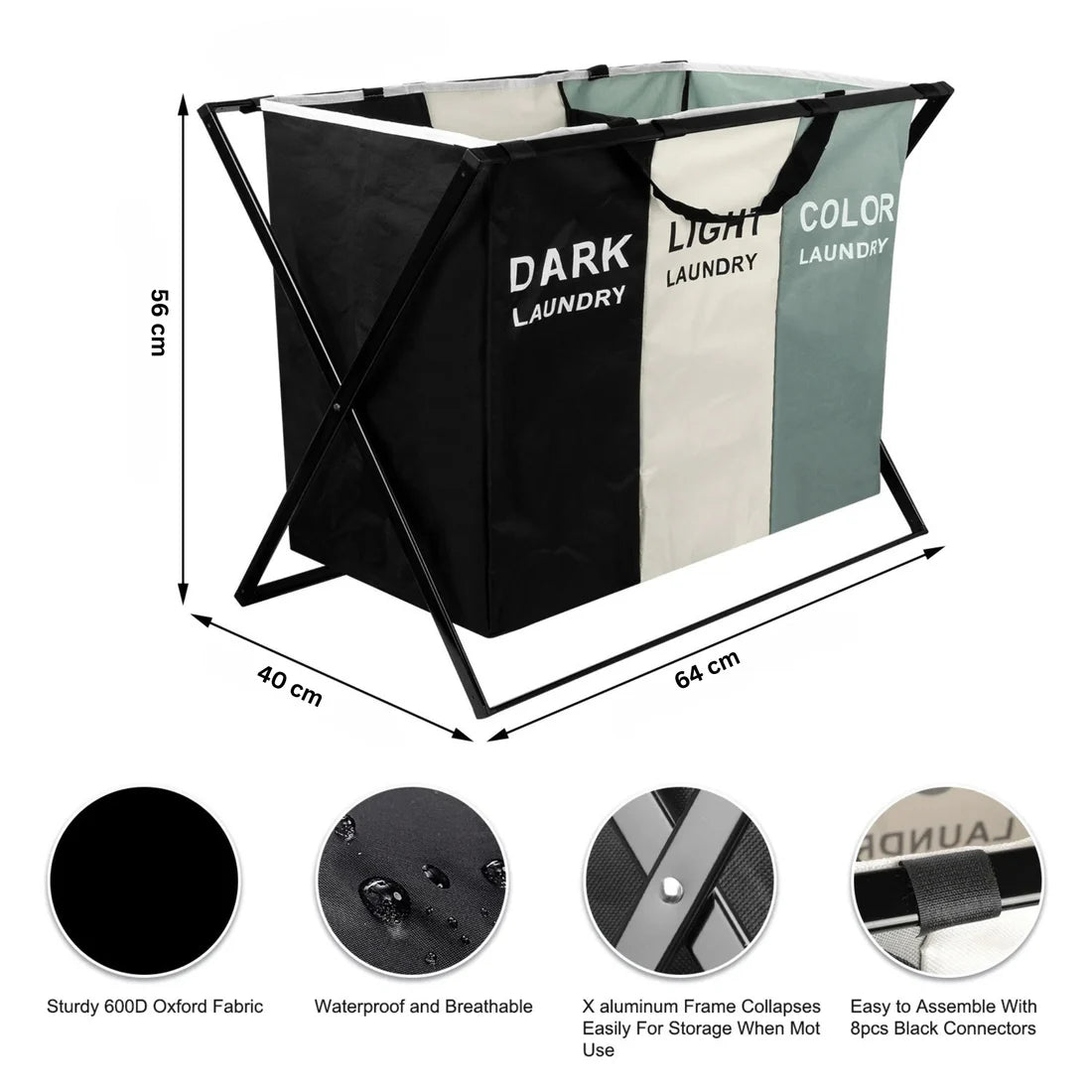 Panier à Linge – Clair / Foncé / Couleur
