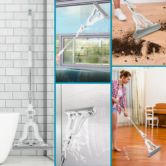 Mop Pliable – Sans Lavage à la Main & Ultra-Absorbant (2 éponges)